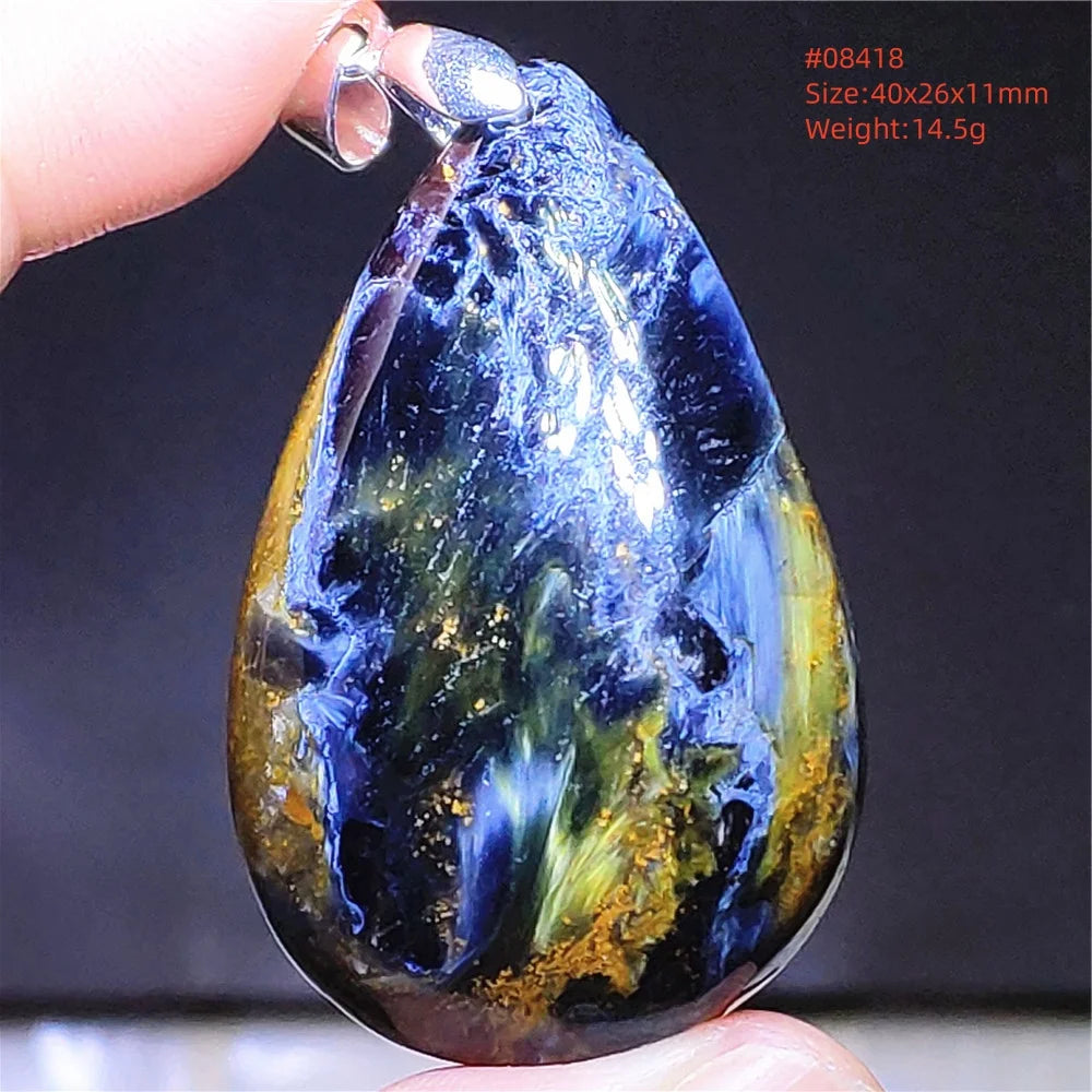 Blue Pietersite Chatoyant Pendant-ToShay.org