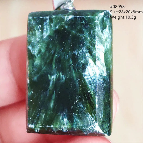 Green Seraphinite Pendant-ToShay.org