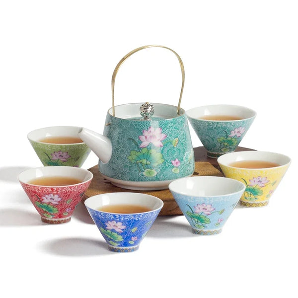 Enamel Porcelain Tea Sets-ToShay.org