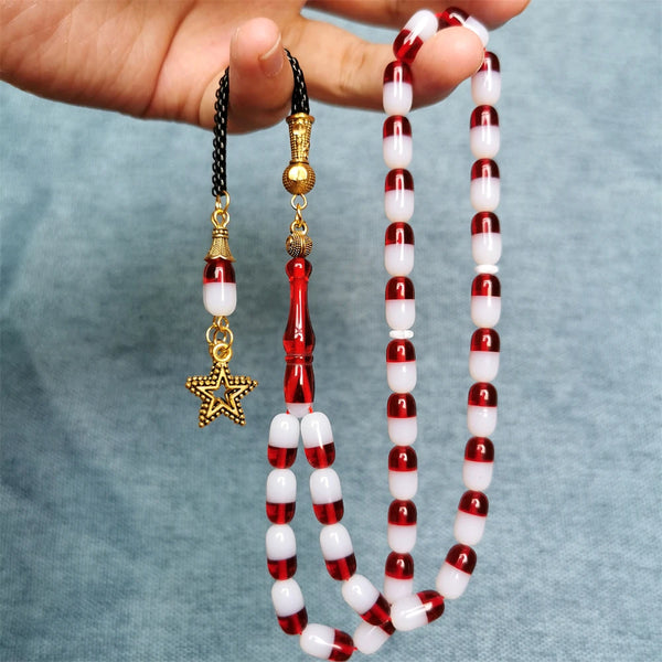 Red White Prayer Beads-ToShay.org
