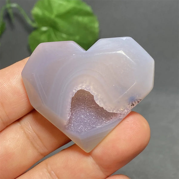 Blue Striped Agate Heart-ToShay.org