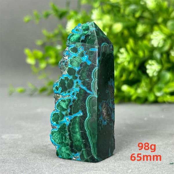 Blue Chrysocolla Malachite Point-ToShay.org