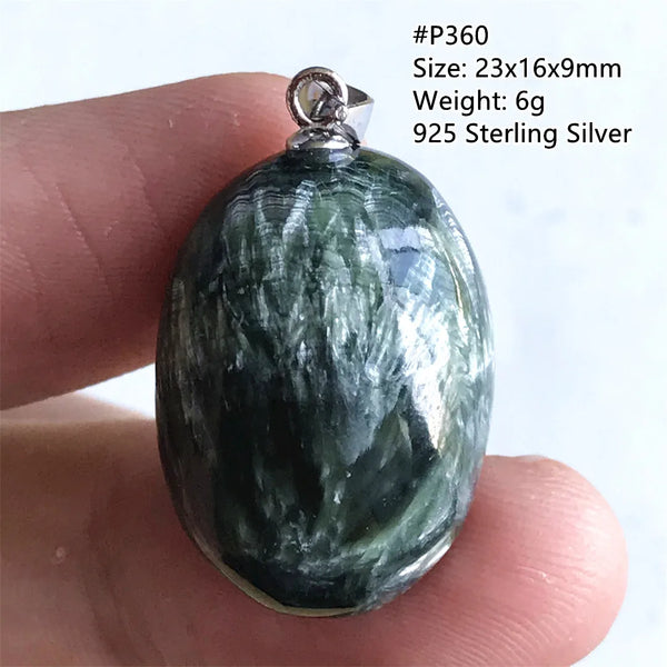 Green Seraphinite Pendant-ToShay.org