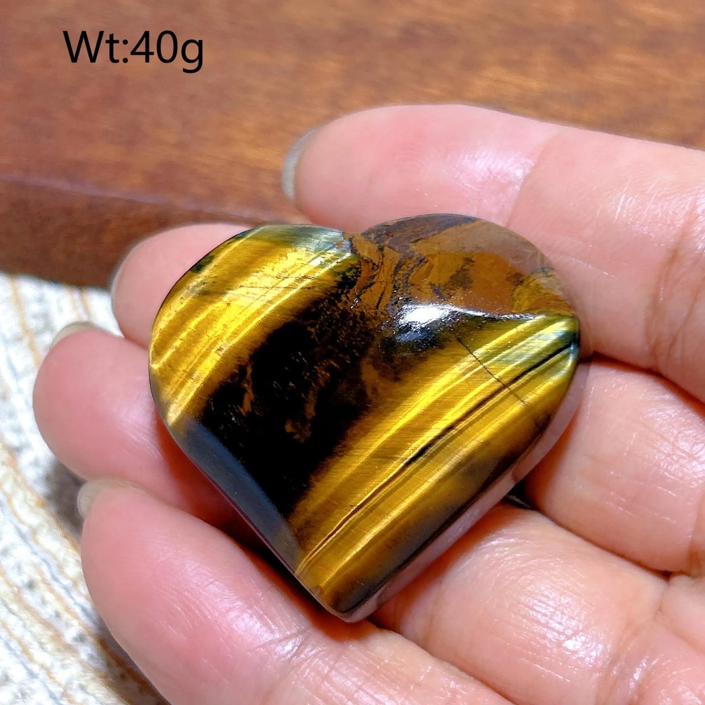 Yellow Blue Tiger Eye Heart-ToShay.org