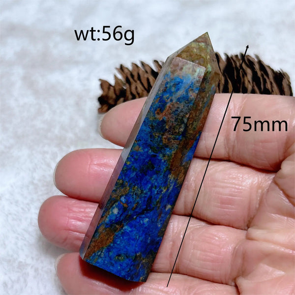 Blue Azurite Chrysocolla Point-ToShay.org