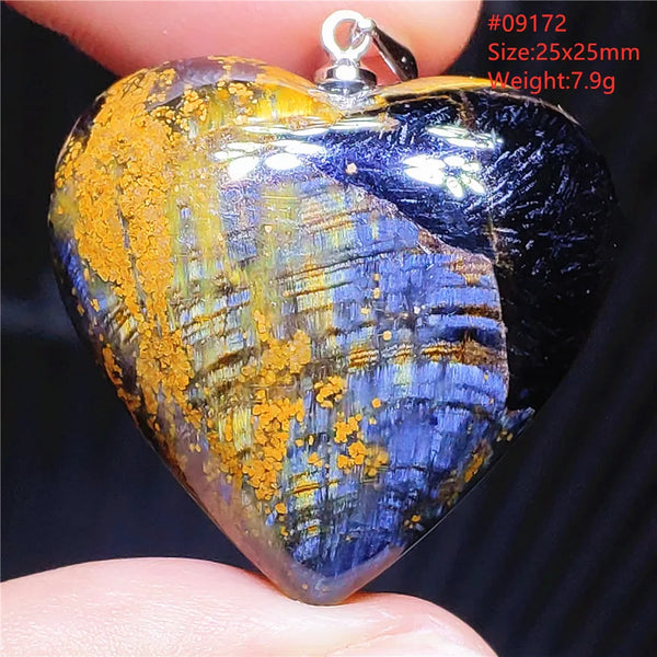 Blue Pietersite Chatoyant Pendant-ToShay.org