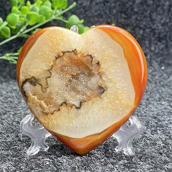 Red Agate Geode Heart-ToShay.org