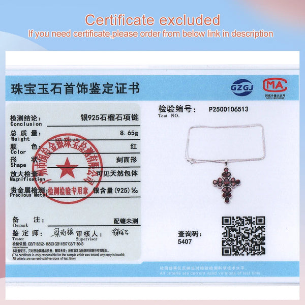 Red Garnet Cross Pendant-ToShay.org