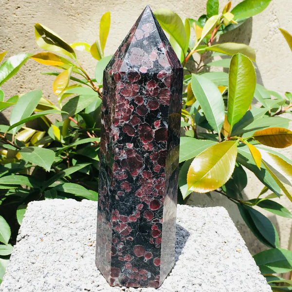 Red Garnet Crystal Obelisk-ToShay.org
