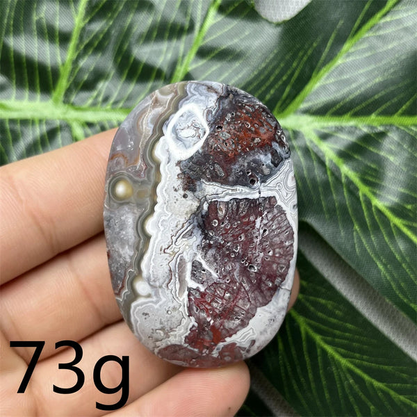 Red Crazy Agate Palm Stone-ToShay.org