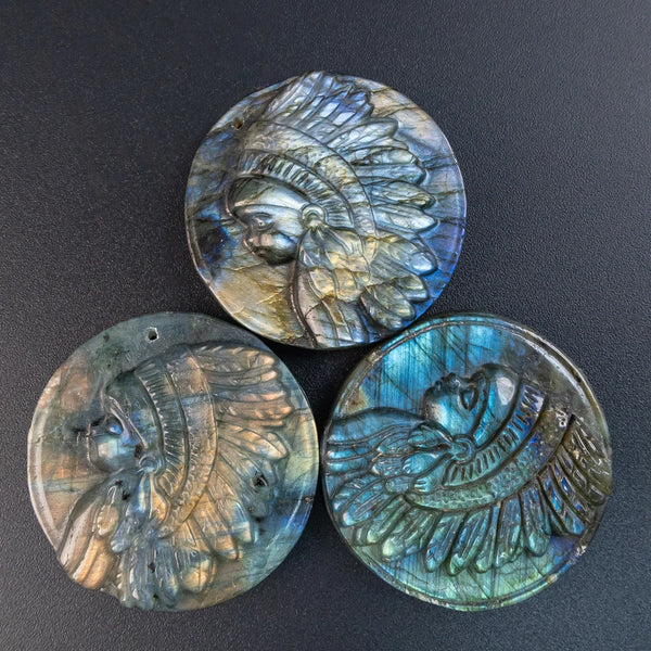 Blue Flash Labradorite Pendant-ToShay.org