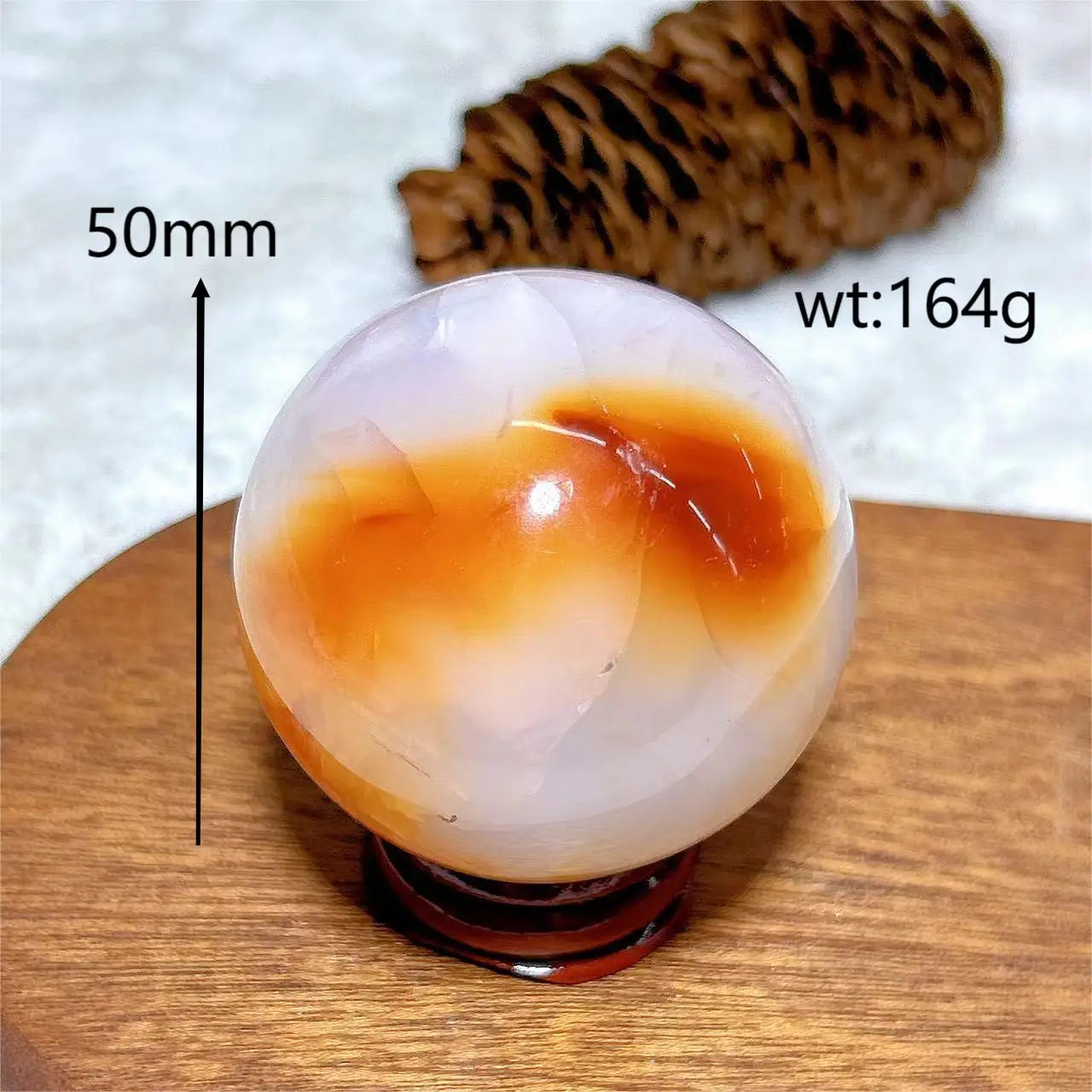 Red Carnelian Quartz Ball-ToShay.org