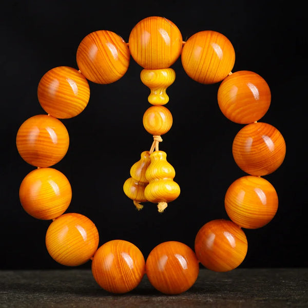Yellow Amber Wood Bracelet-ToShay.org