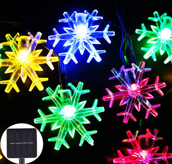 Snowflake Solar String Lights-ToShay.org