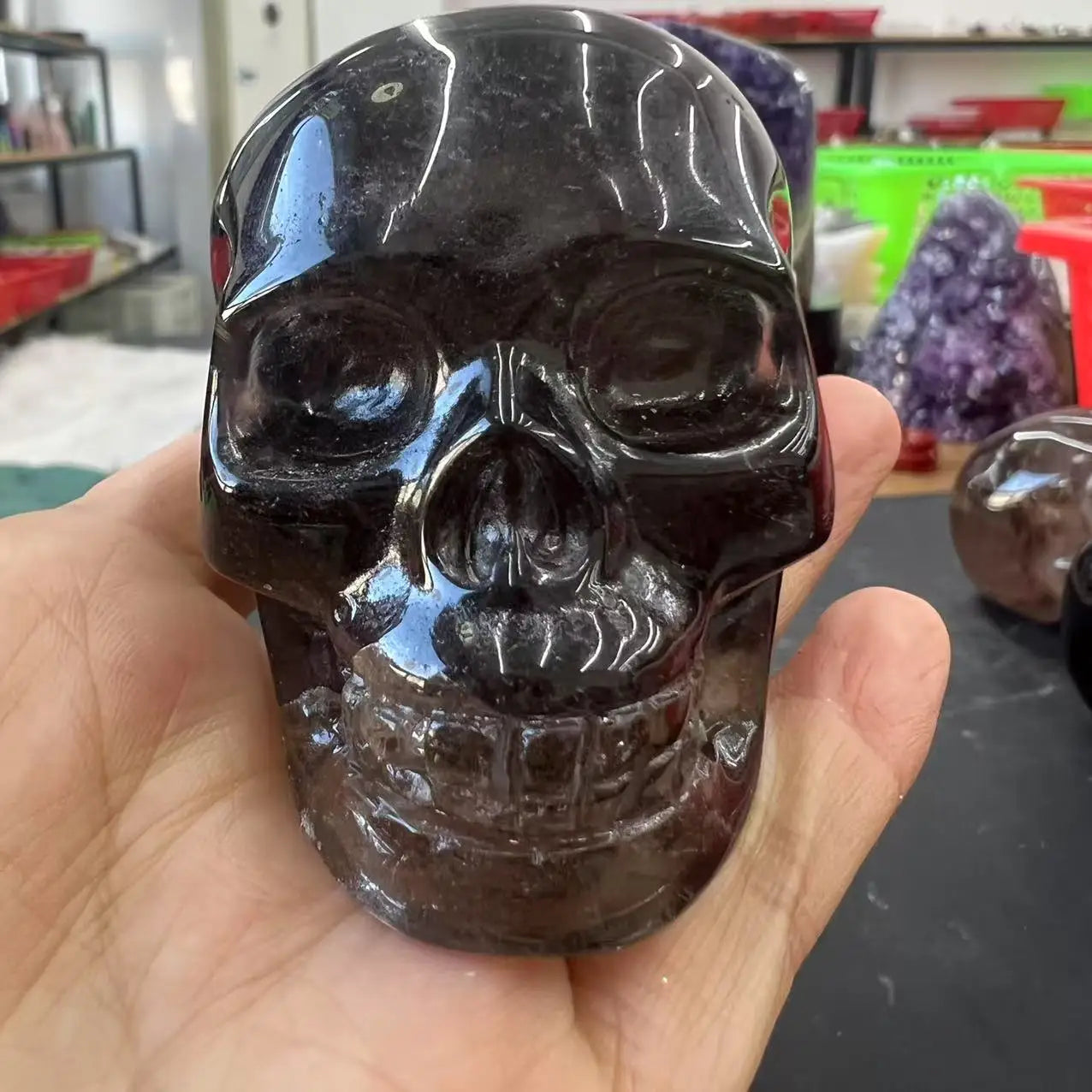 Smoky Quartz Crystal Skull-ToShay.org