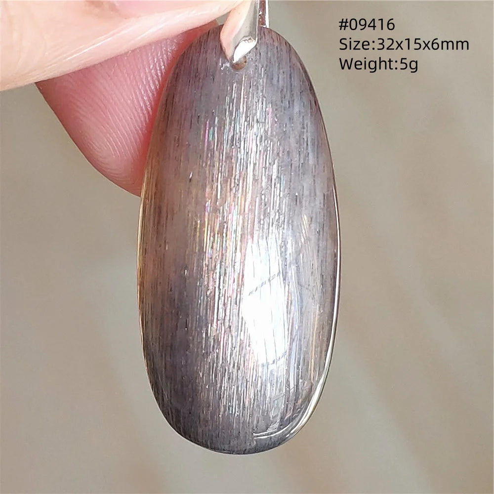 Black Moonstone Sunstone Pendant-ToShay.org