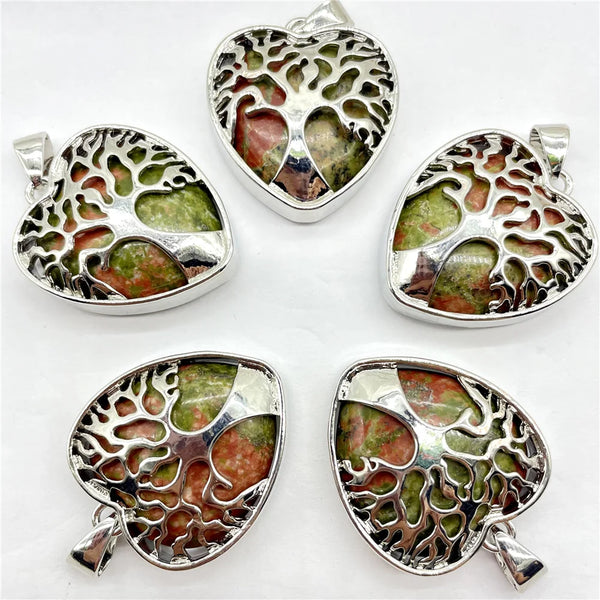 Mixed Crystal Quartz Tree Pendants-ToShay.org