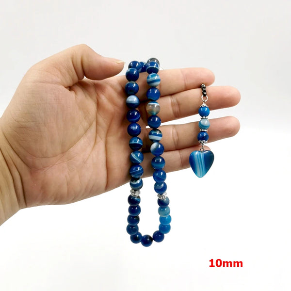 Blue Agate Prayer Beads-ToShay.org