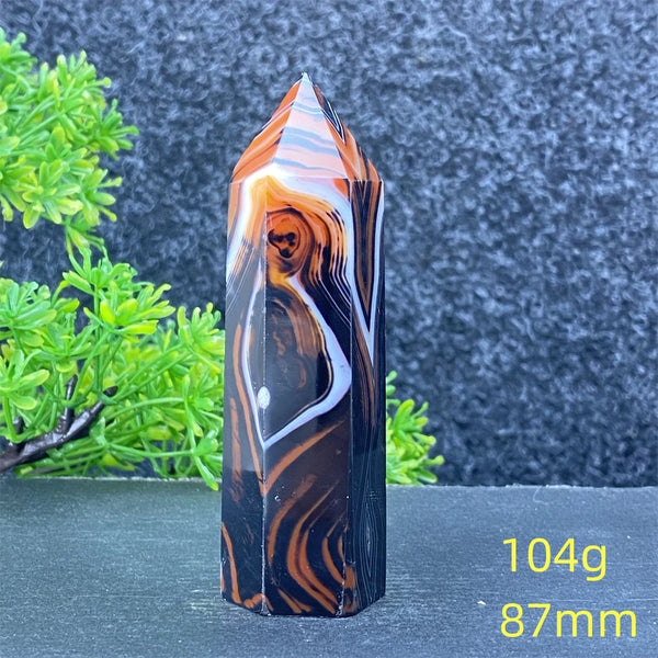 Black Red Striped Agate Point-ToShay.org