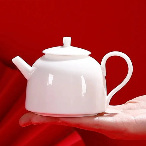 White Porcelain Teapot-ToShay.org