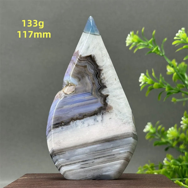 Blue Agate Geode Torch-ToShay.org