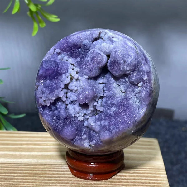 Purple Grape Agate Ball-ToShay.org