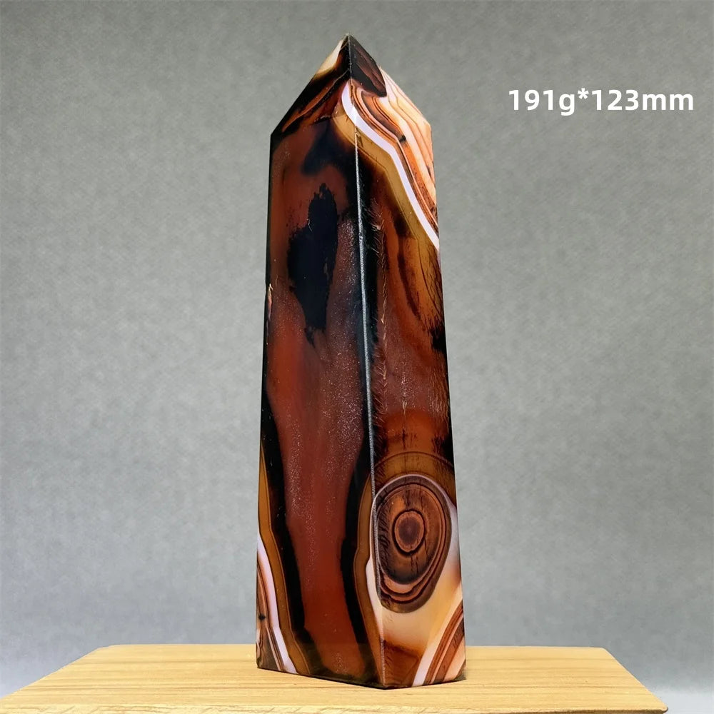 Orange Striped Agate Obelisk-ToShay.org