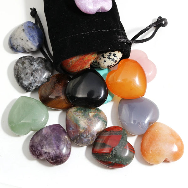 Mixed Quartz Crystal Heart-ToShay.org