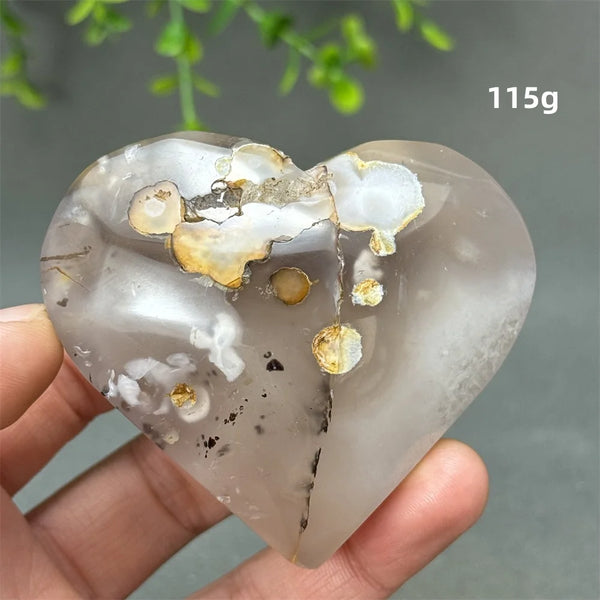 Black Cherry Agate Heart-ToShay.org