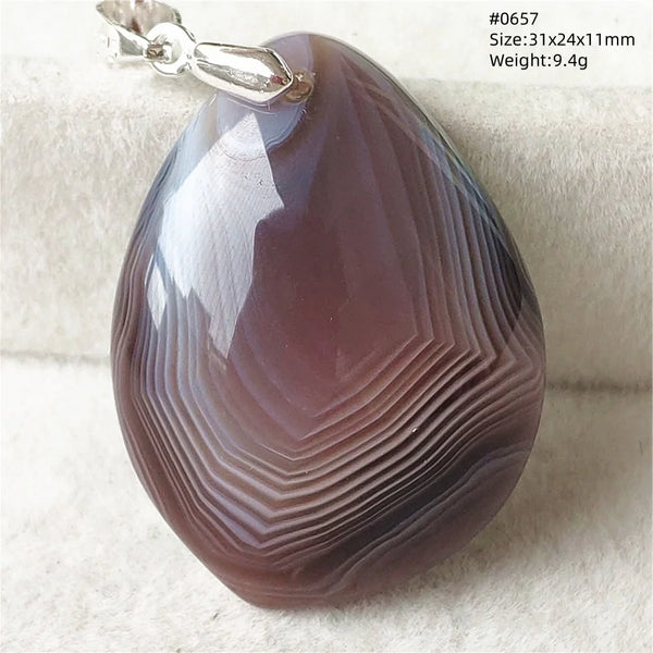 Grey Lace Agate Pendant-ToShay.org