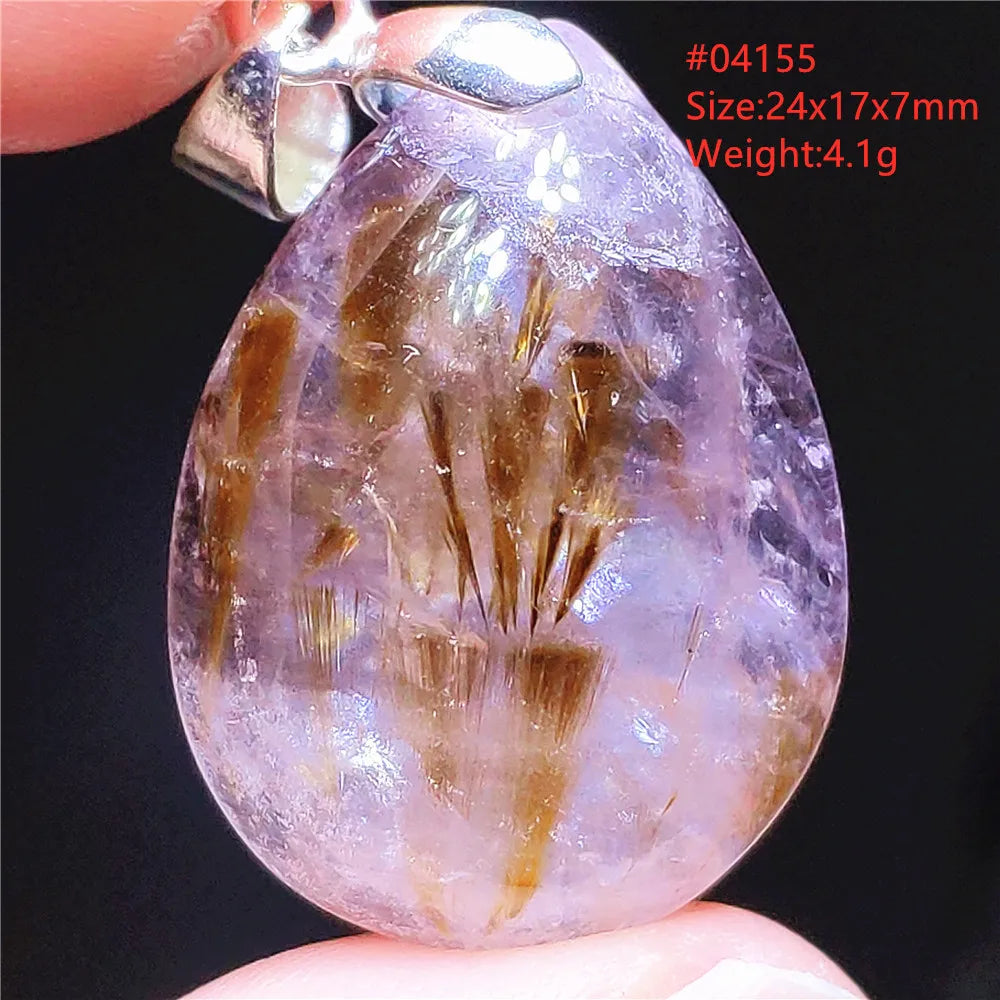 Gold Rutilated Pendant-ToShay.org