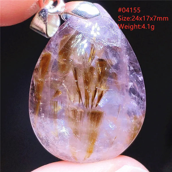 Gold Rutilated Pendant-ToShay.org