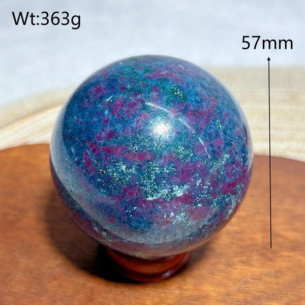 Fluorescence Ruby Kyanite Ball-ToShay.org