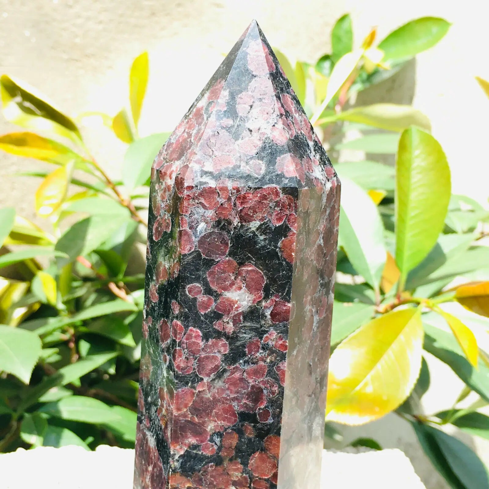 Red Garnet Crystal Obelisk-ToShay.org
