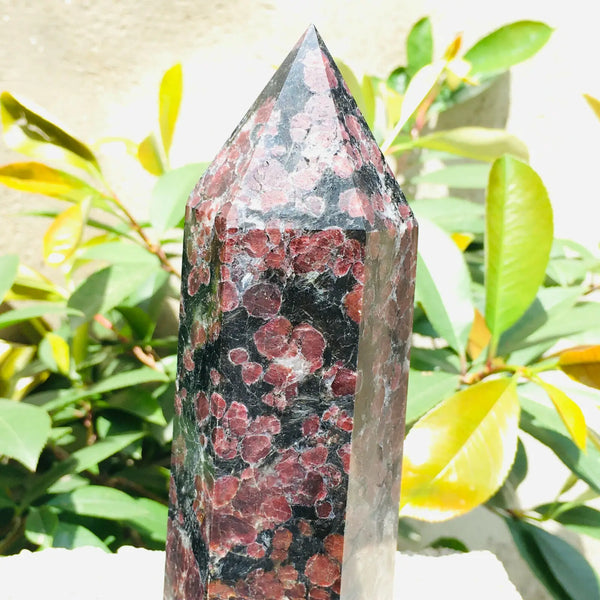 Red Garnet Crystal Obelisk-ToShay.org