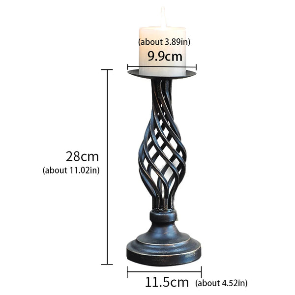 Black Iron Candle Stand-ToShay.org