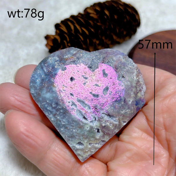 Purple Aura Sphalerite Heart-ToShay.org