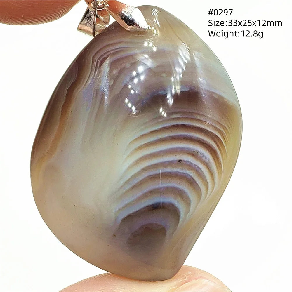 Grey Brown Agate Pendant-ToShay.org