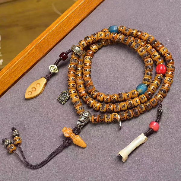 Tibetan Yak Bone Prayer Beads-ToShay.org