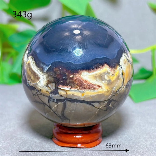 Green Fluorescent Volcanic Agate Ball-ToShay.org