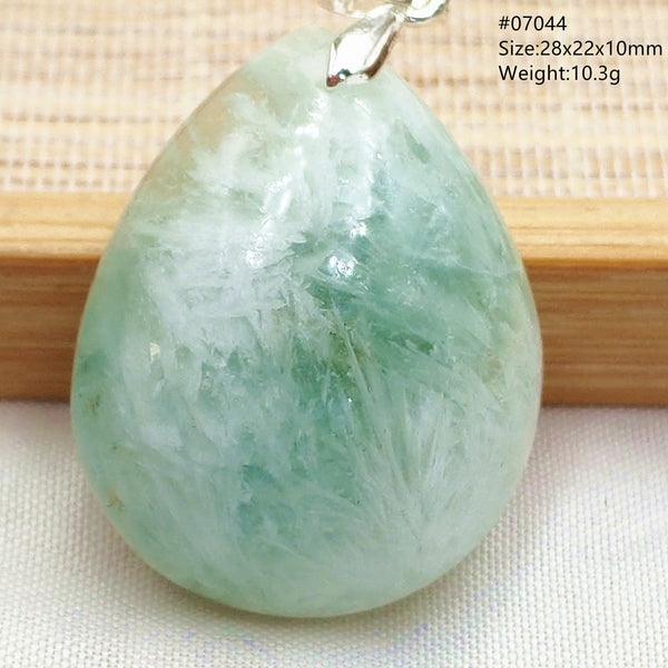 Green Feather Fluorite Pendant-ToShay.org