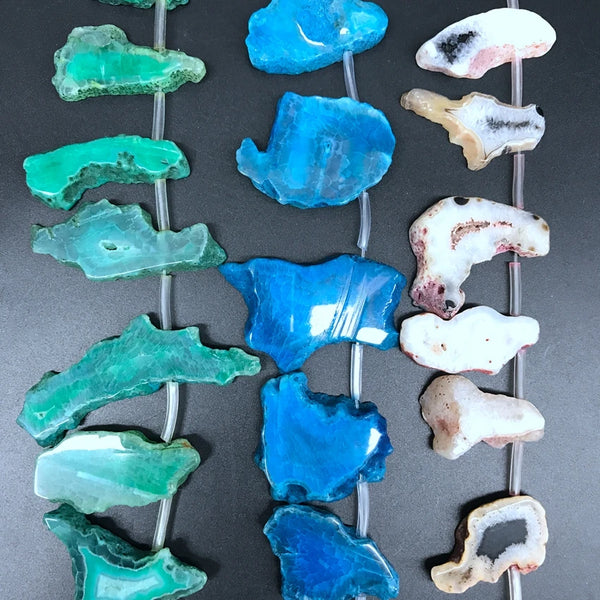 Mixed Raw Agate Beads-ToShay.org