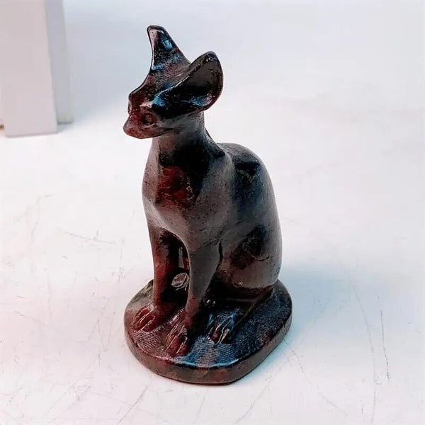 Red Garnet Egyptian Cat Statue-ToShay.org