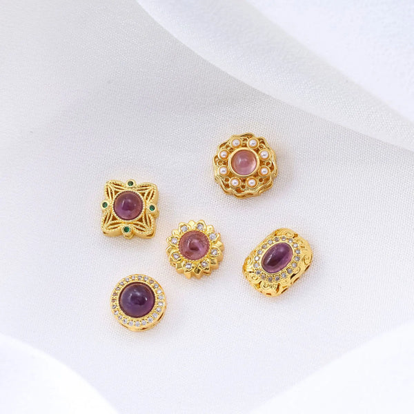Gold Amethyst Beads-ToShay.org
