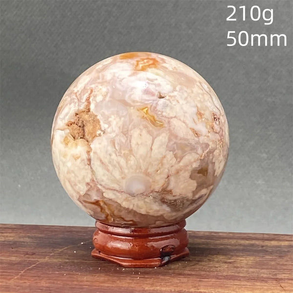 Red Cherry Blossom Agate Ball-ToShay.org