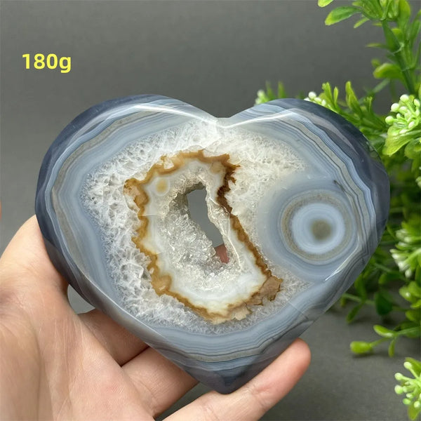 Grey Agate Geode Heart-ToShay.org