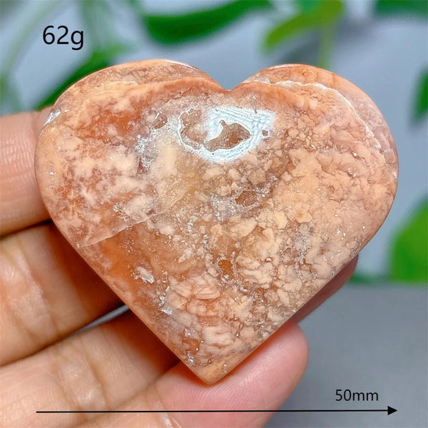 Orange Sakura Jasper Heart-ToShay.org