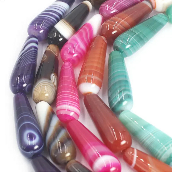 Mixed Stripe Agate Beads-ToShay.org