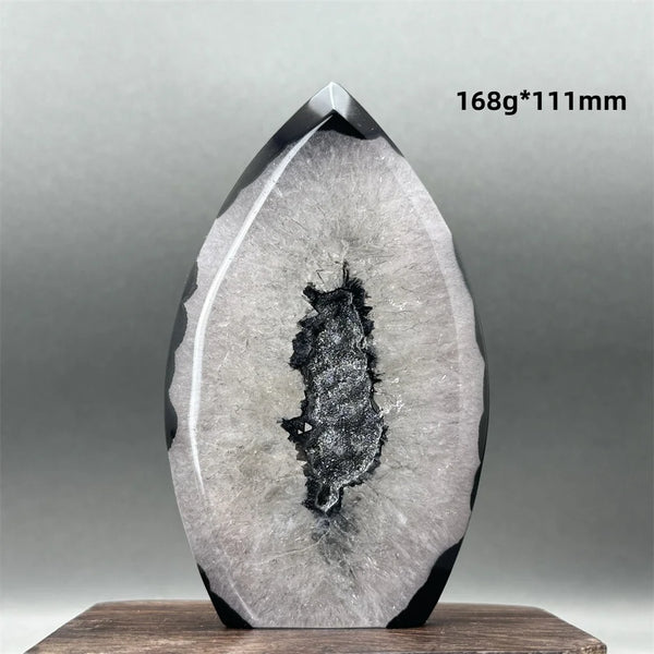 Black Agate Geode Torch-ToShay.org