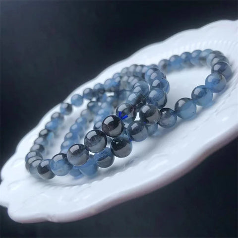 Blue Aquamarine Bead Bracelet-ToShay.org